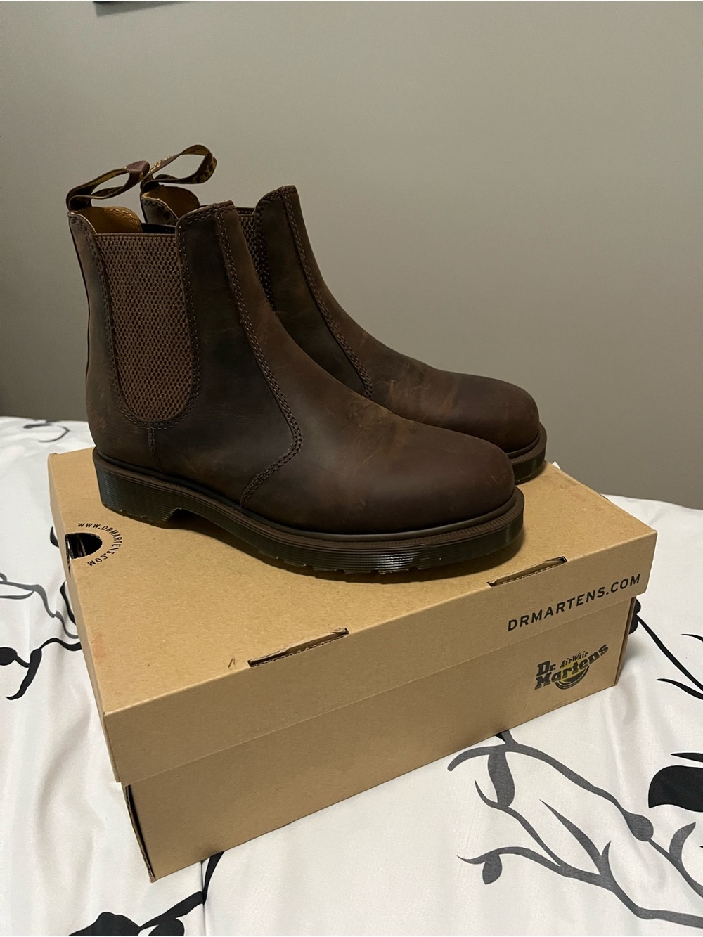 Dr. Martens Women’s Dark Brown Gaucho Crazy Horse Leather Chelsea Boots